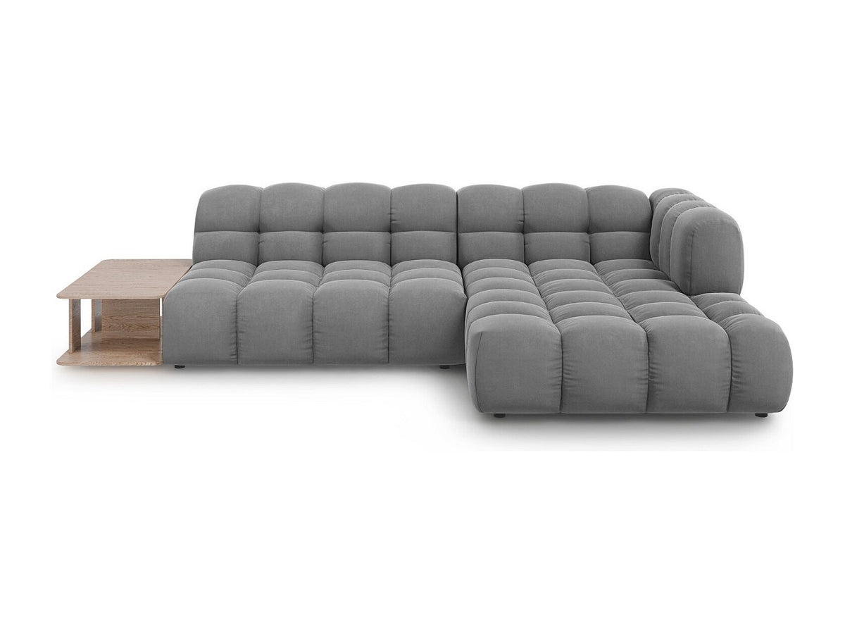 Canapé modulable 4 places gris velours