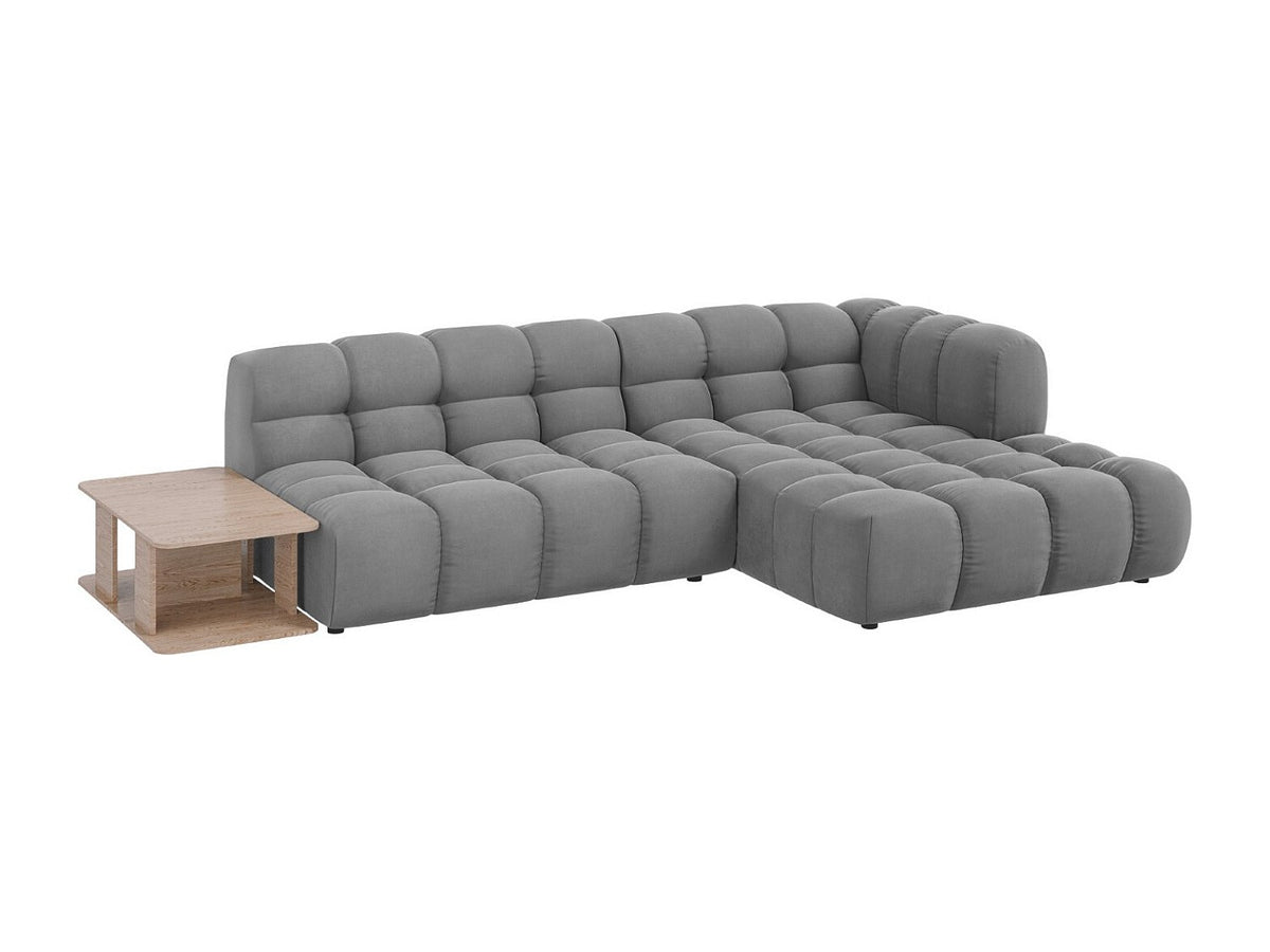 Canapé modulable 4 places gris velours