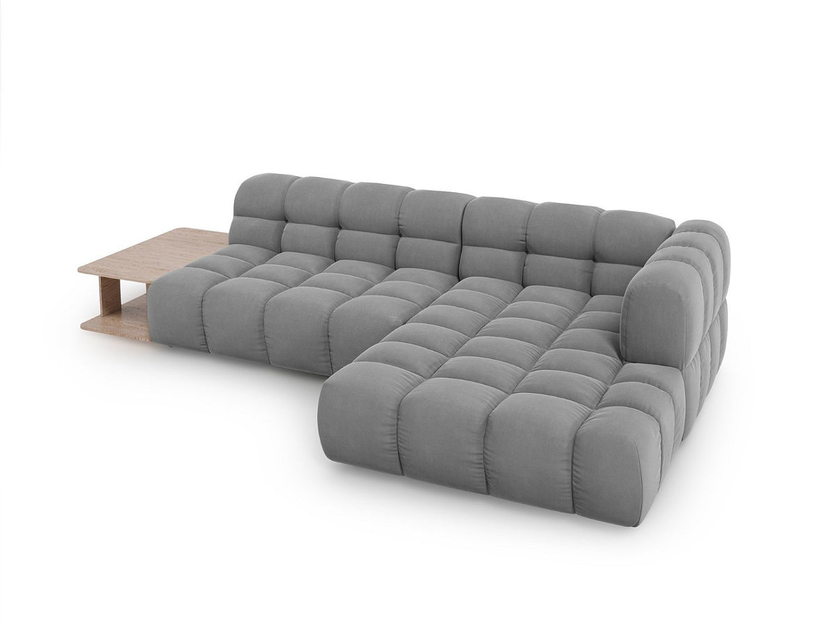 Canapé modulable 4 places gris velours