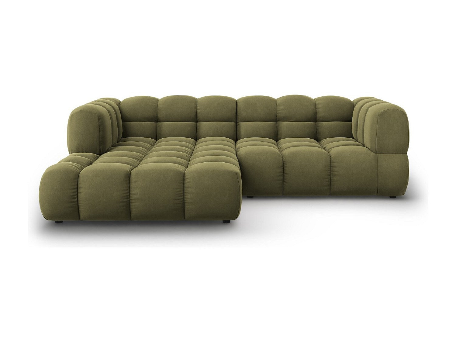 Canapé modulable 3 places vert velours