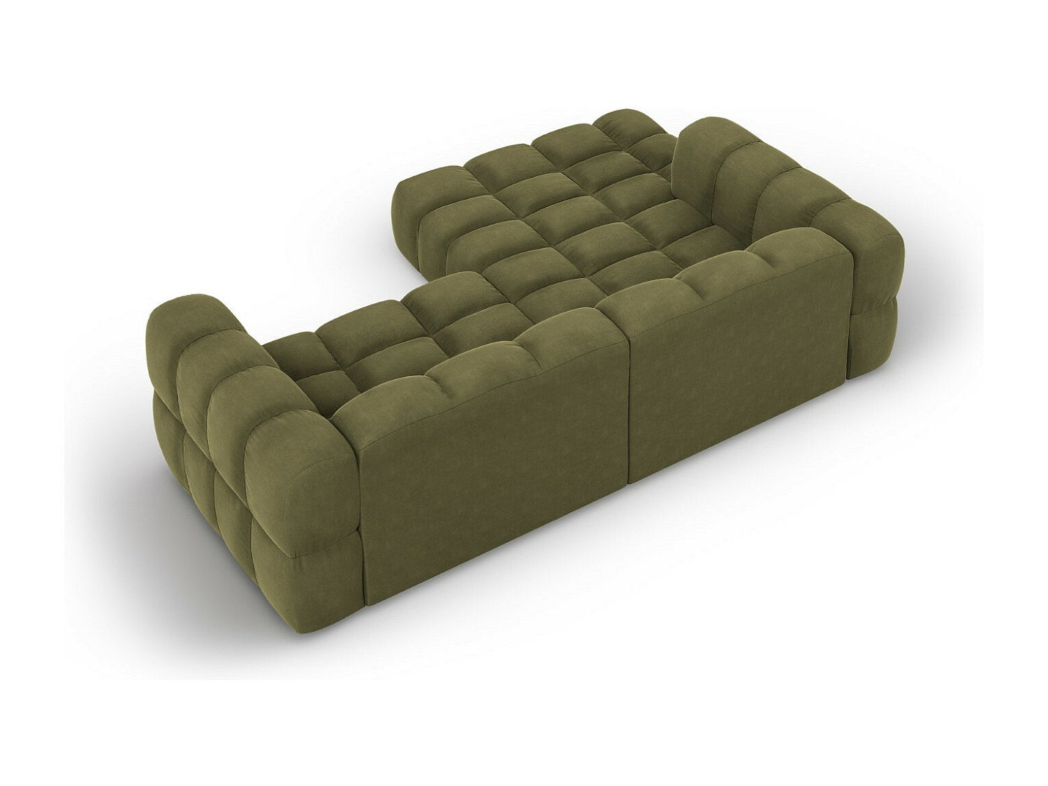 Canapé modulable 3 places vert velours