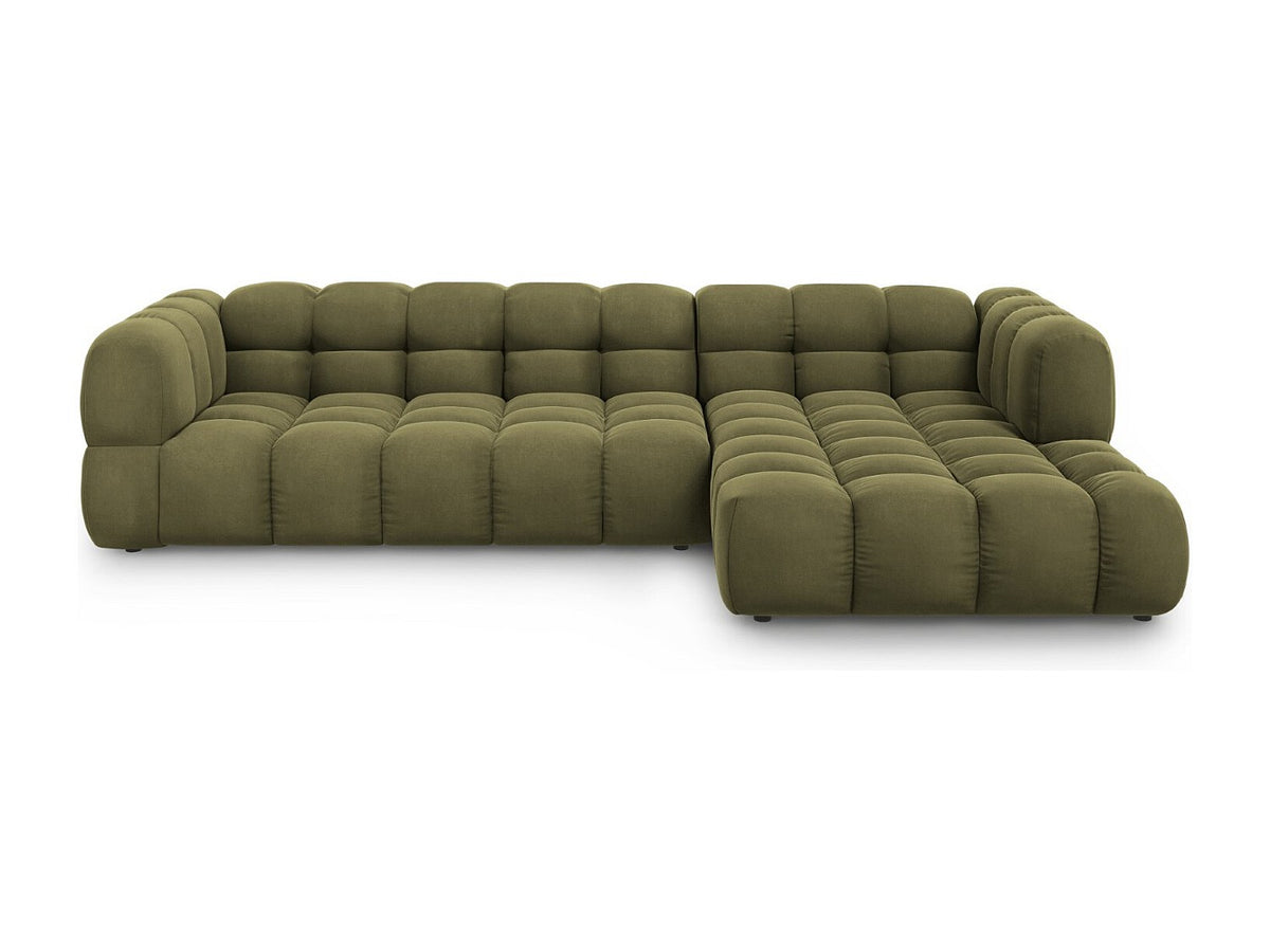 Canapé modulable 4 places vert velours