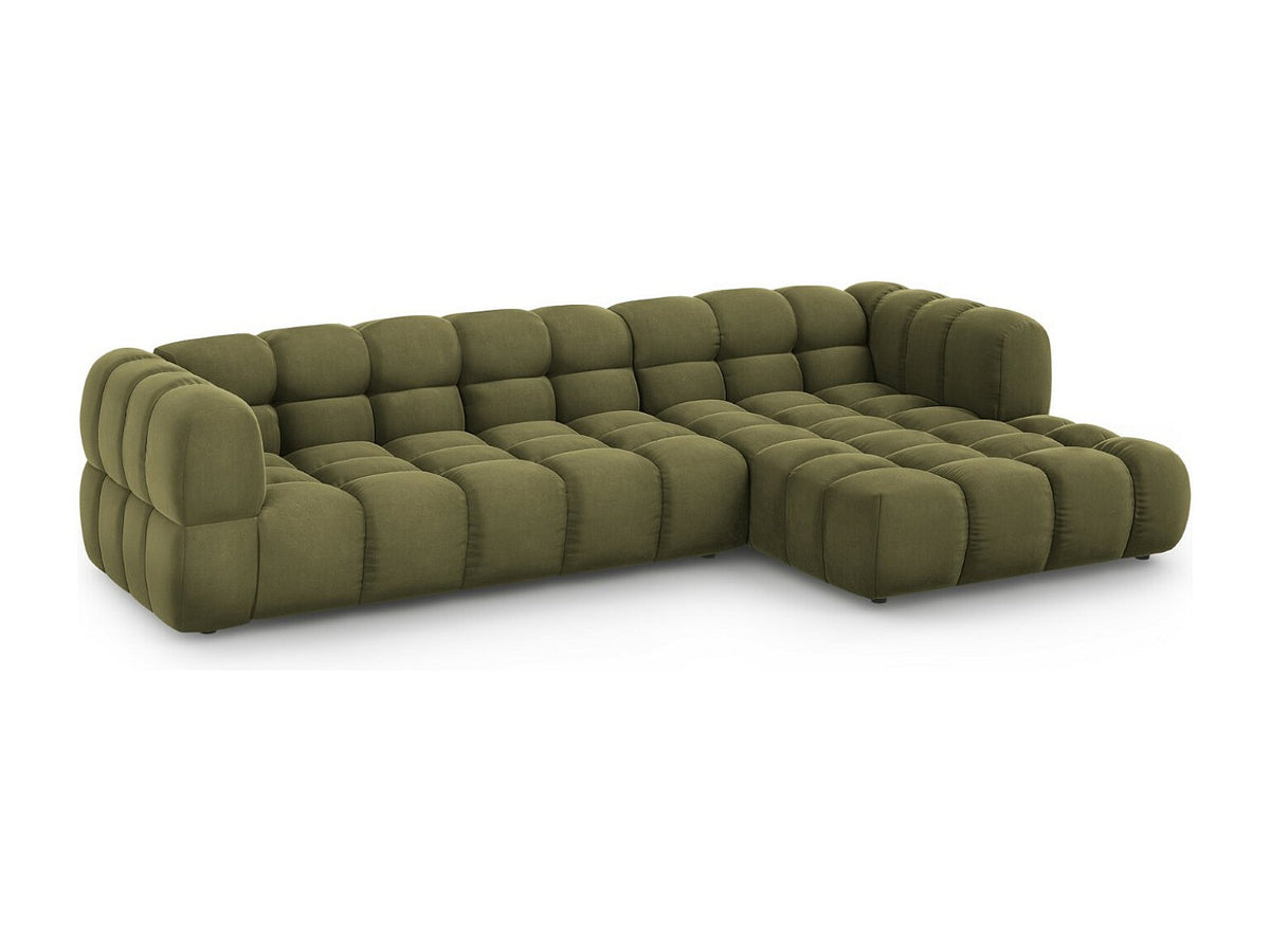 Canapé modulable 4 places vert velours