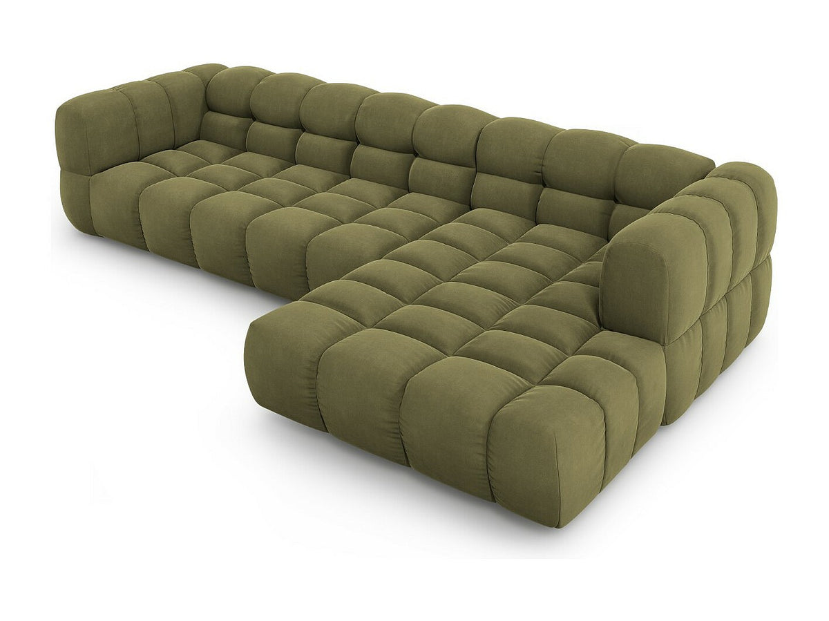 Canapé modulable 4 places vert velours