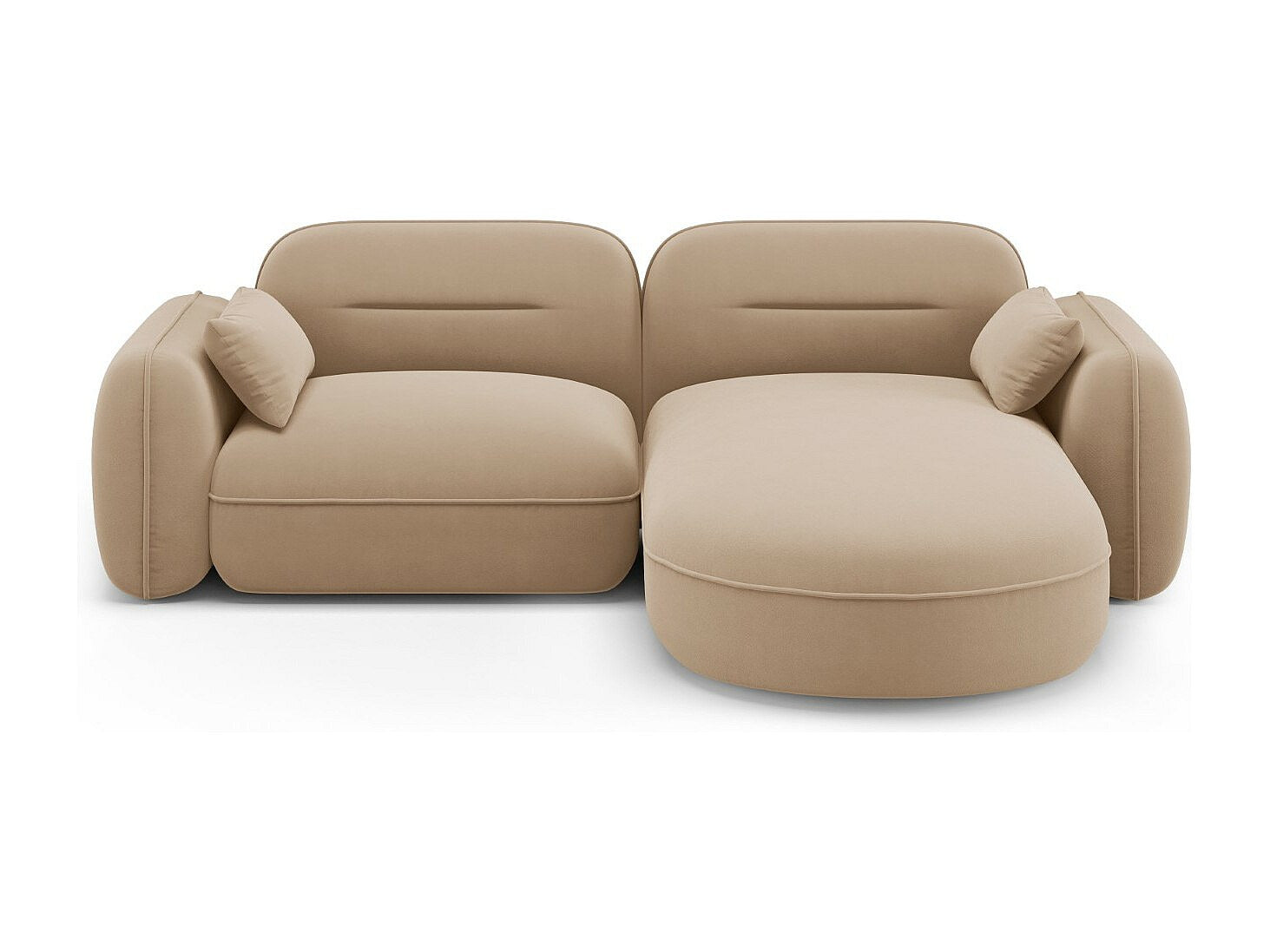 Canapé modulable 3 places marron velours