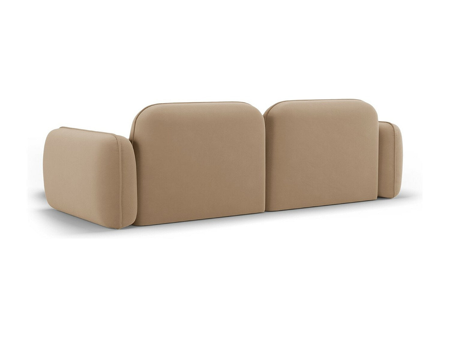 Canapé modulable 3 places marron velours