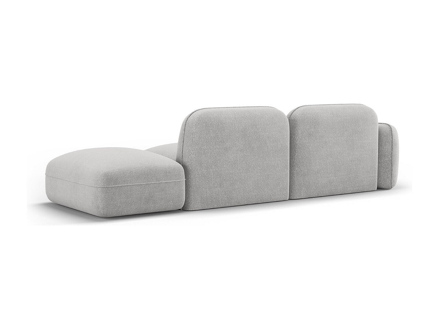 Canapé modulable 3 places gris velours