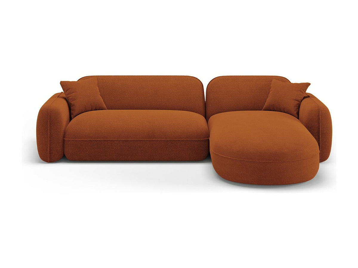 Canapé modulable 4 places orange velours