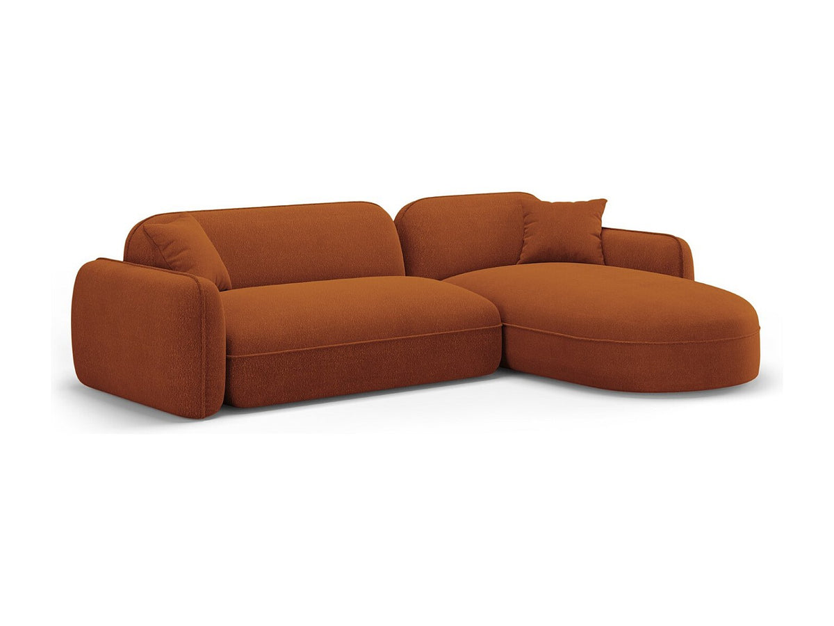 Canapé modulable 4 places orange velours
