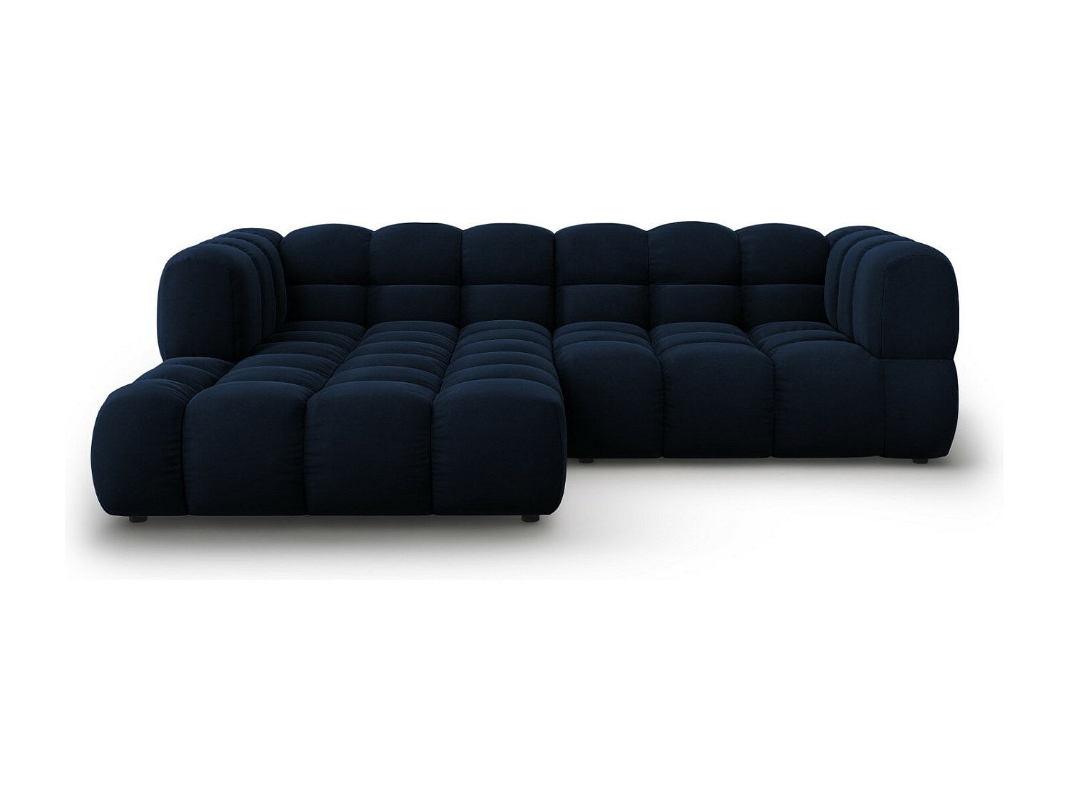 Canapé modulable 3 places bleu velours