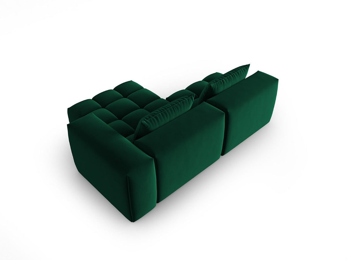 Canapé modulable 3 places vert velours