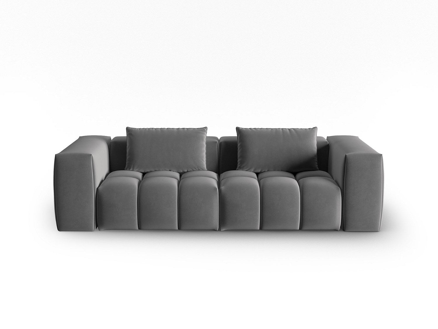 Canapé modulable 3 places gris velours