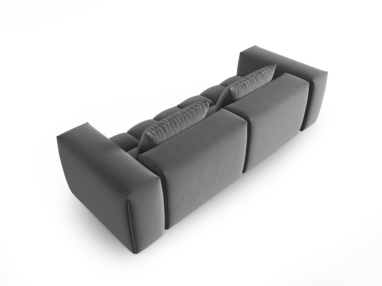 Canapé modulable 3 places gris velours