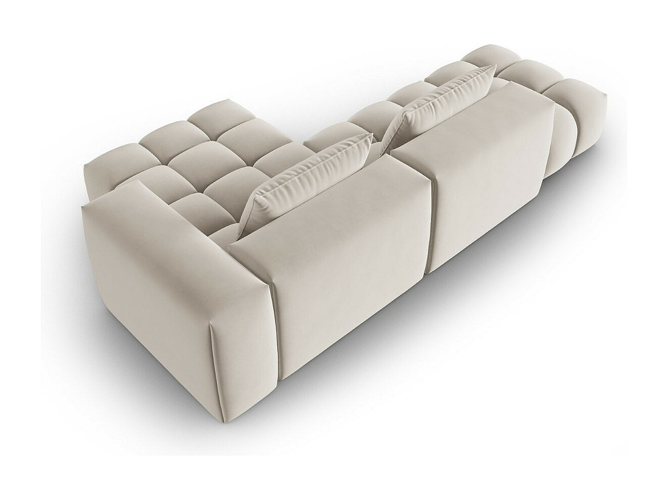 Canapé modulable 4 places blanc velours