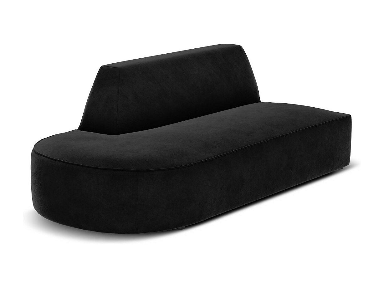 Canapé modulable 2 places noir velours - Charles