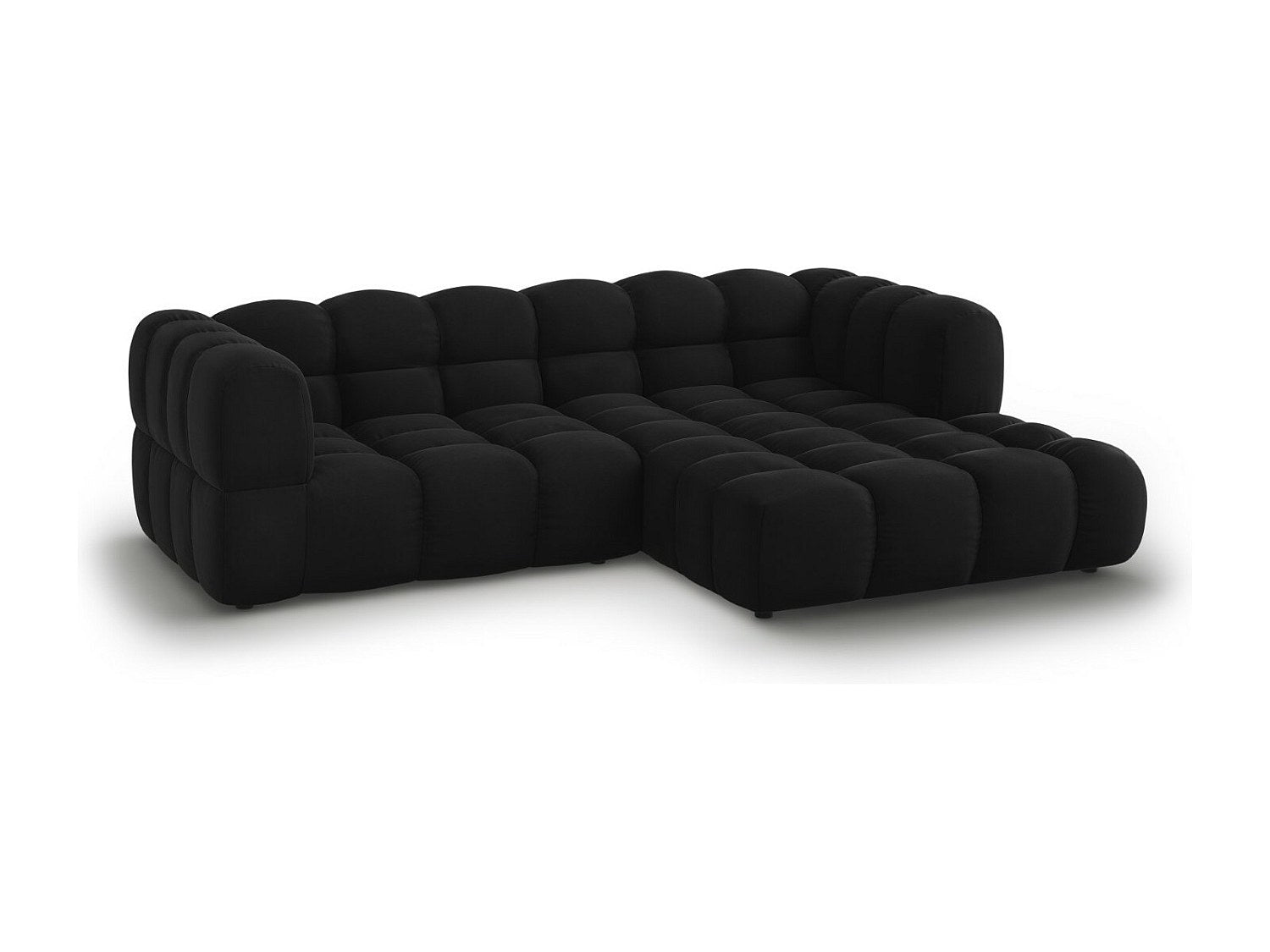 Canapé modulable 3 places noir velours