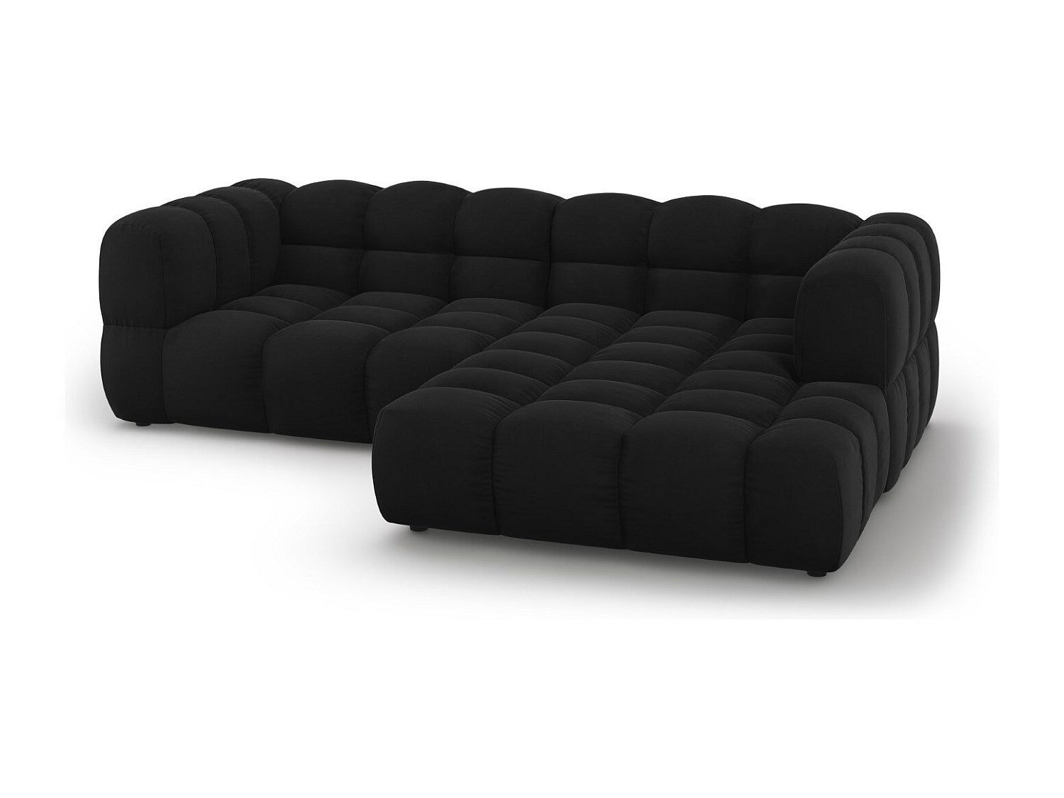 Canapé modulable 3 places noir velours