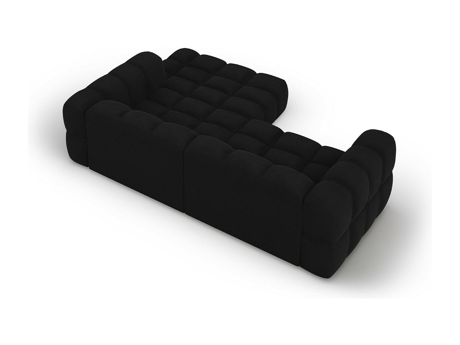Canapé modulable 3 places noir velours