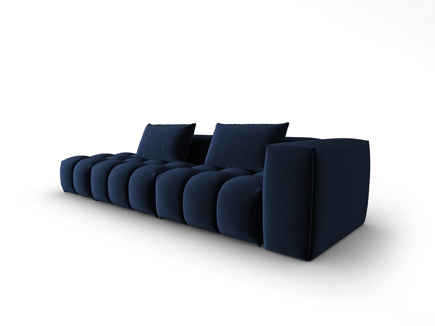 Canapé modulable 3 places bleu velours