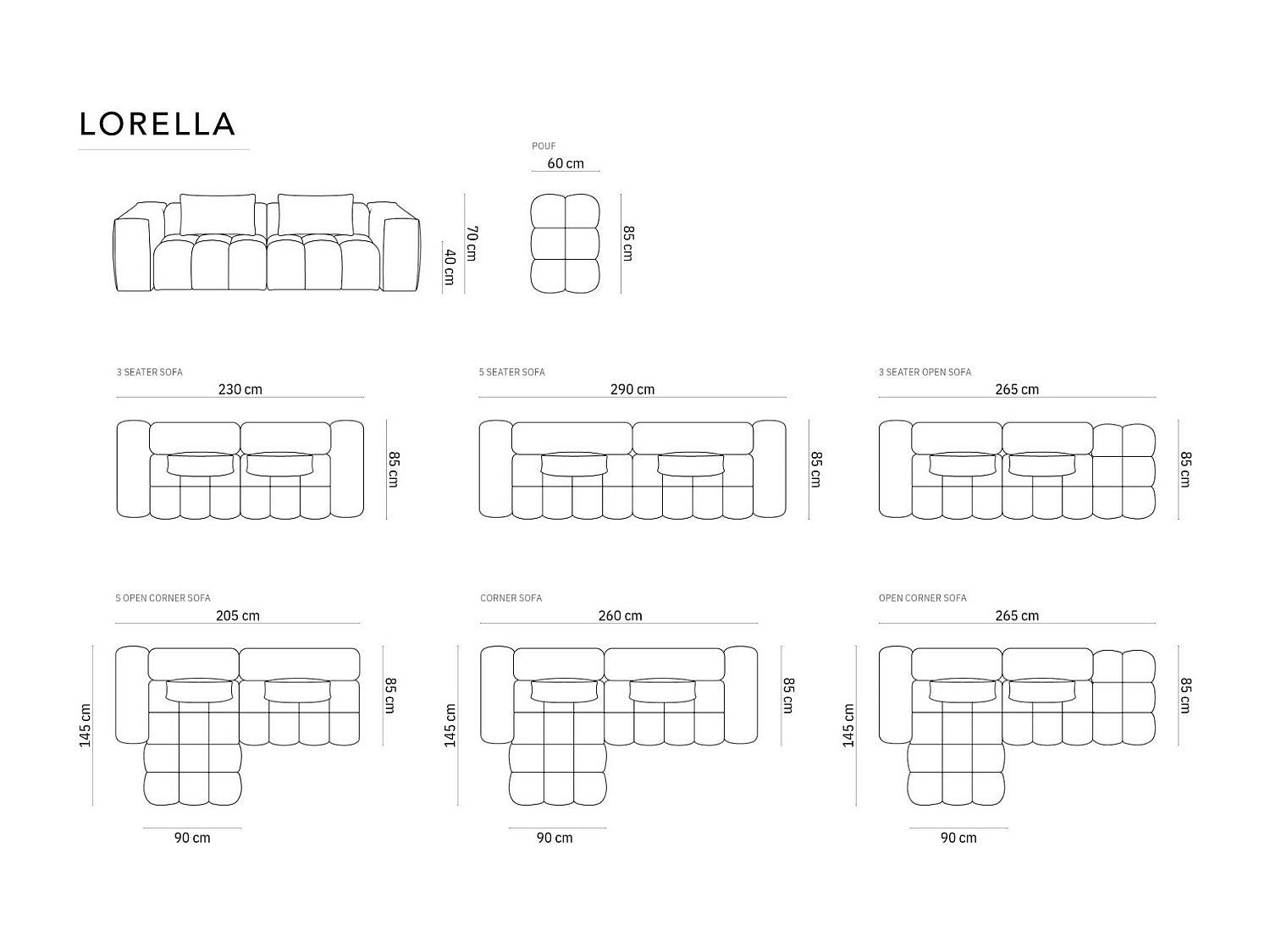 Canapé modulable 3 places bleu velours