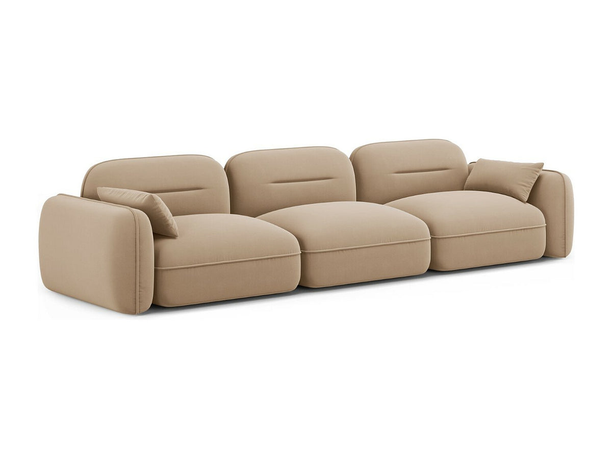 Canapé modulable 4 places marron velours