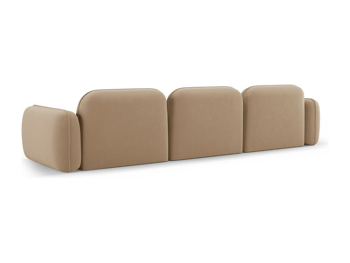 Canapé modulable 4 places marron velours