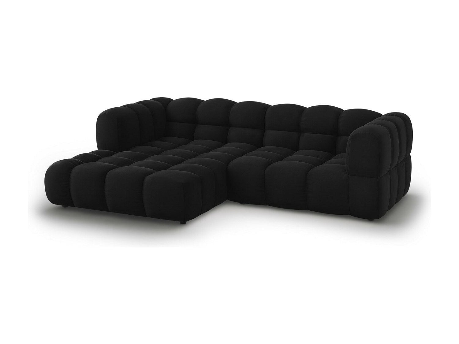 Canapé modulable 3 places noir velours