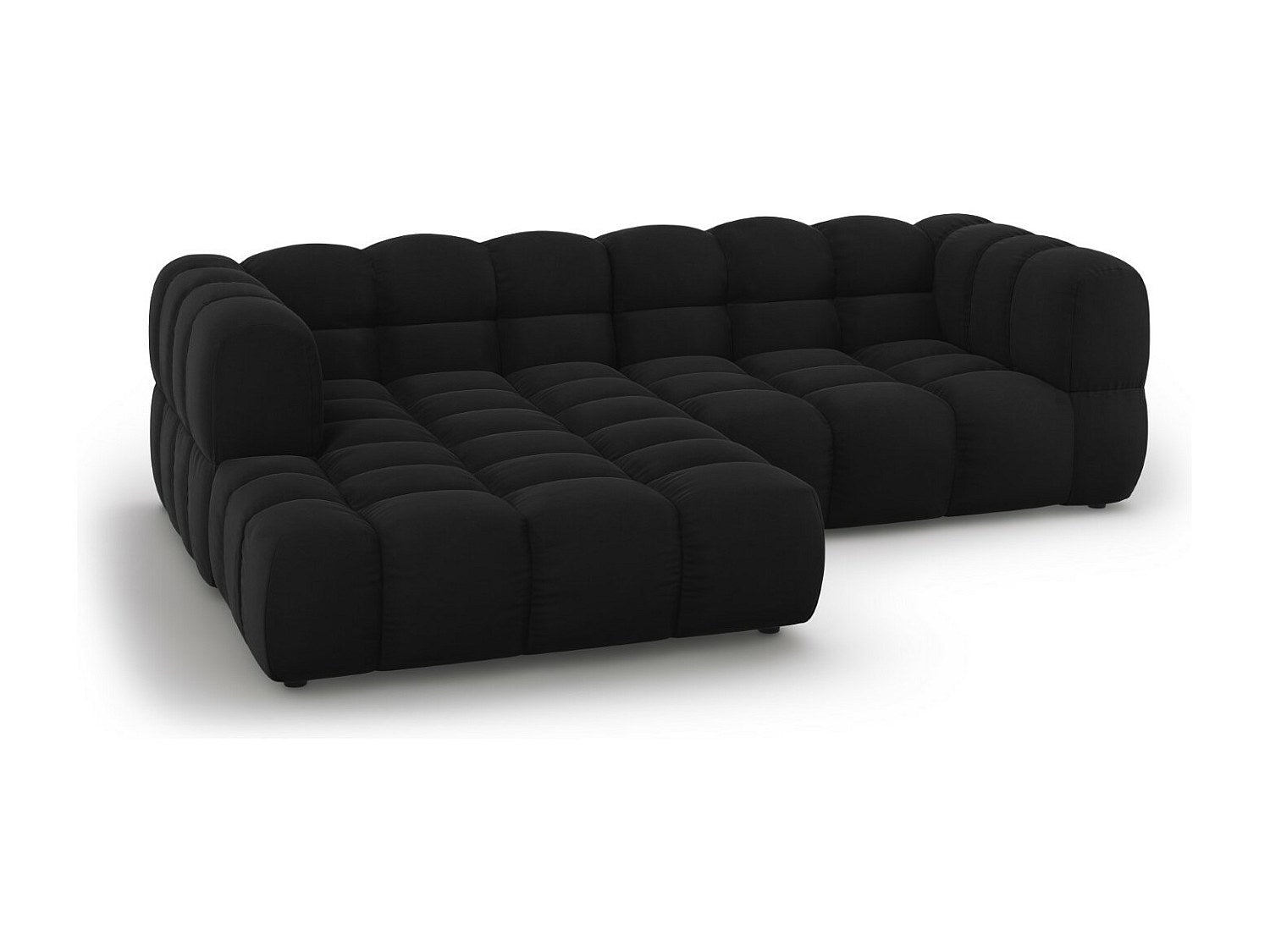 Canapé modulable 3 places noir velours