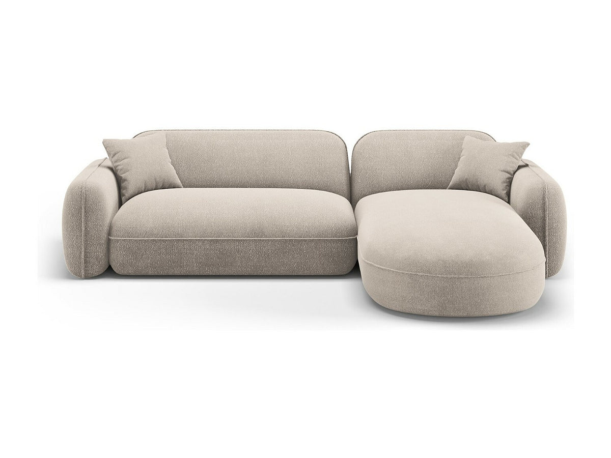 Canapé modulable 4 places beige velours