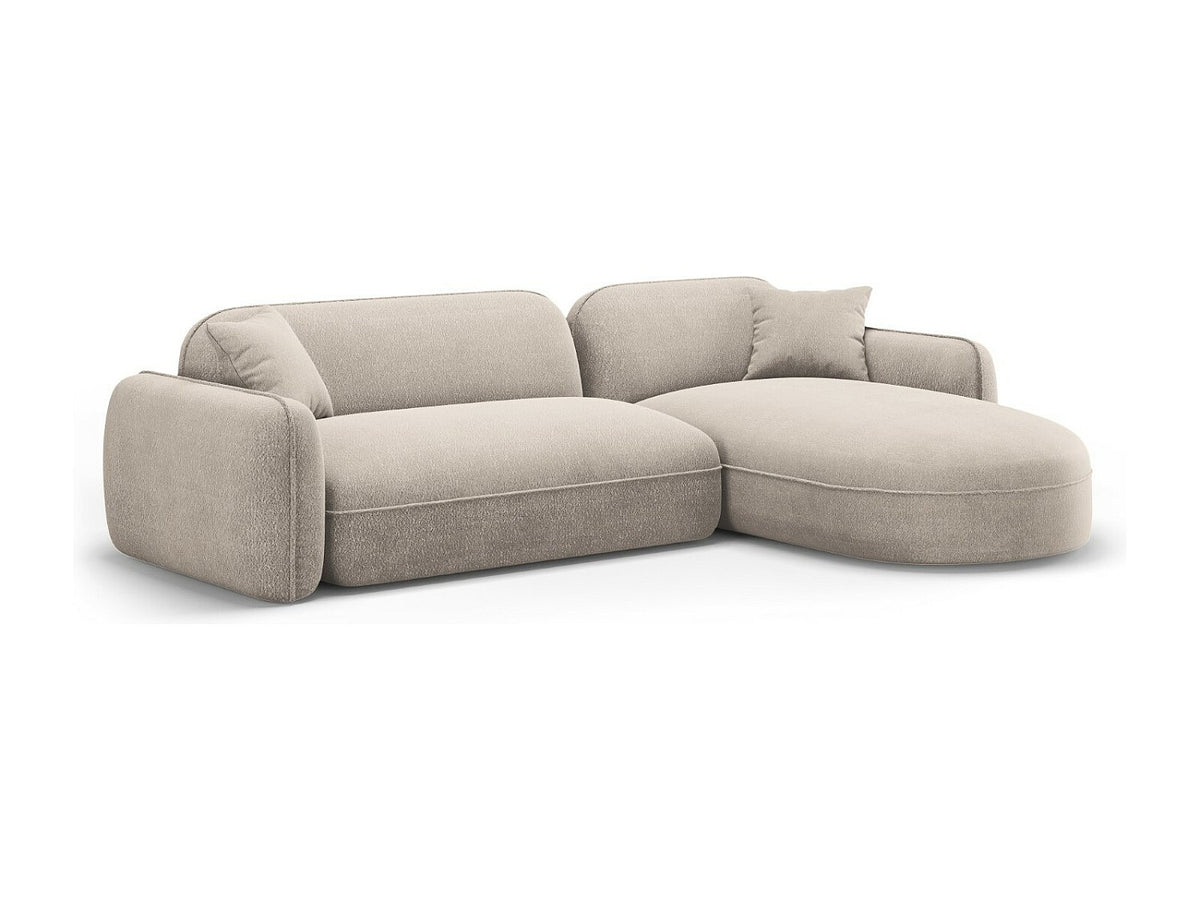 Canapé modulable 4 places beige velours