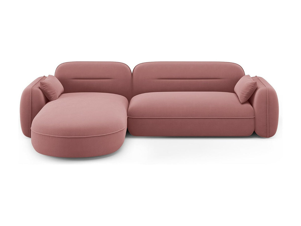 Canapé modulable 4 places rose velours