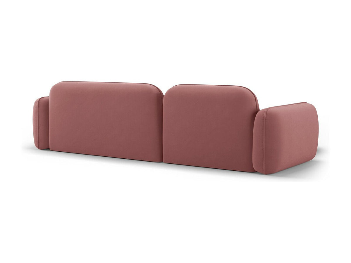 Canapé modulable 4 places rose velours