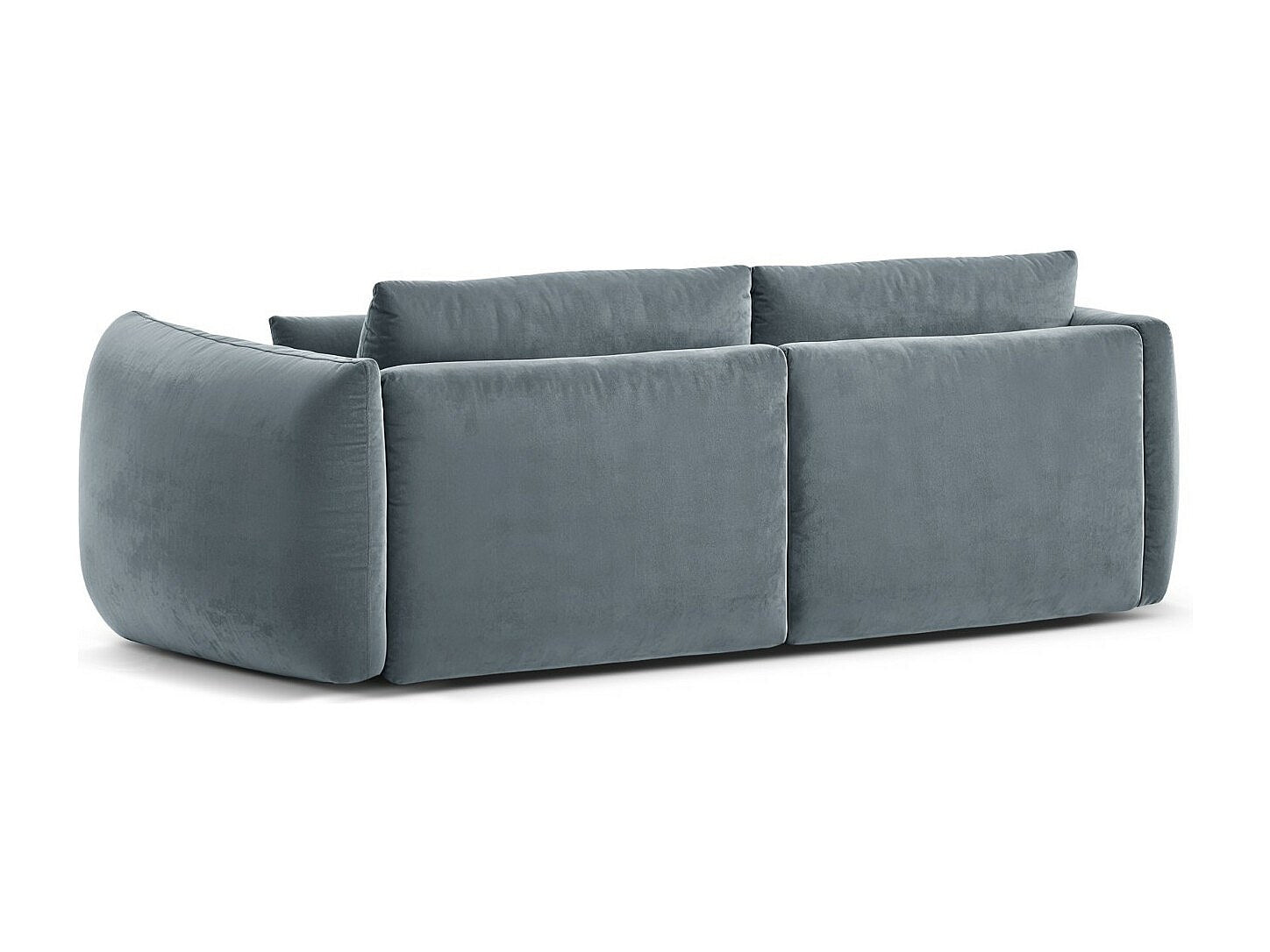 Canapé modulable 3 places bleu velours