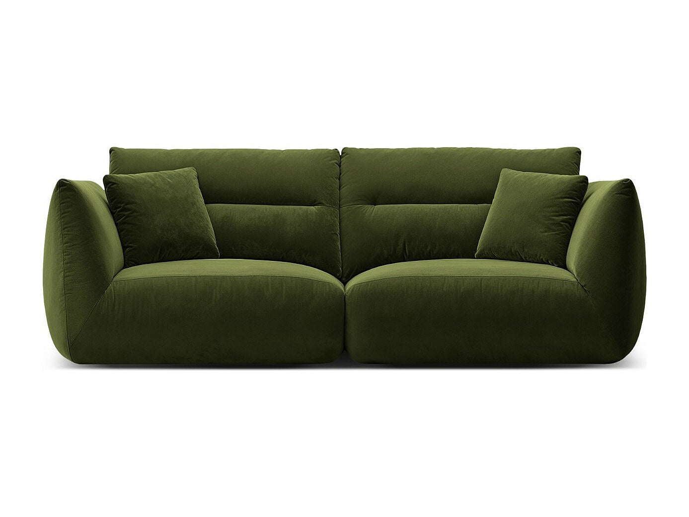 Canapé modulable 3 places vert velours