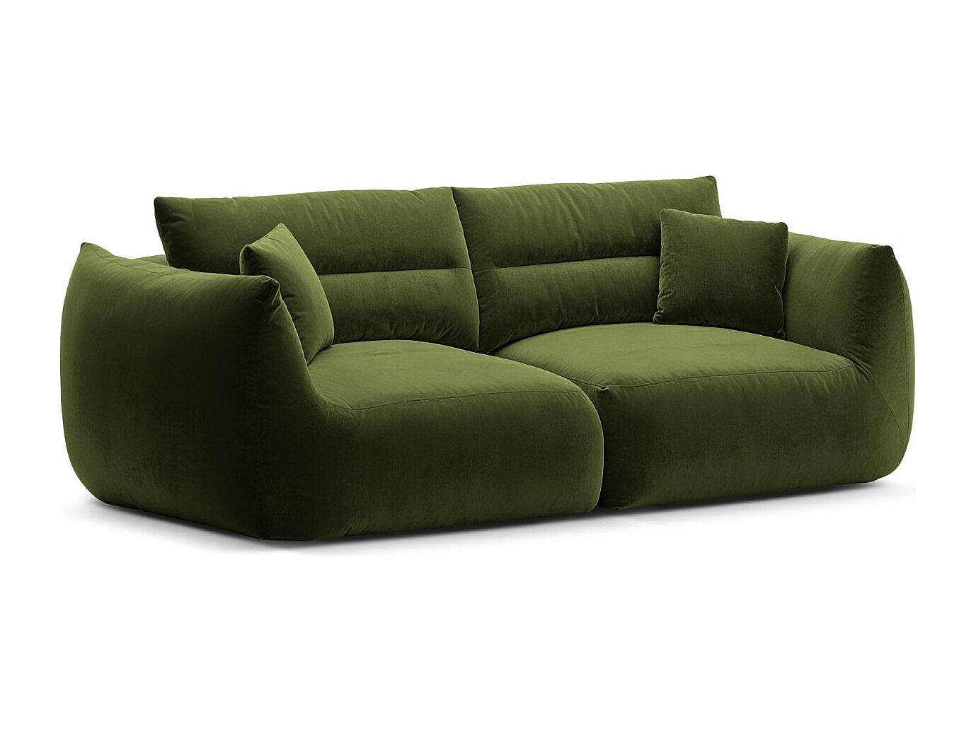 Canapé modulable 3 places vert velours