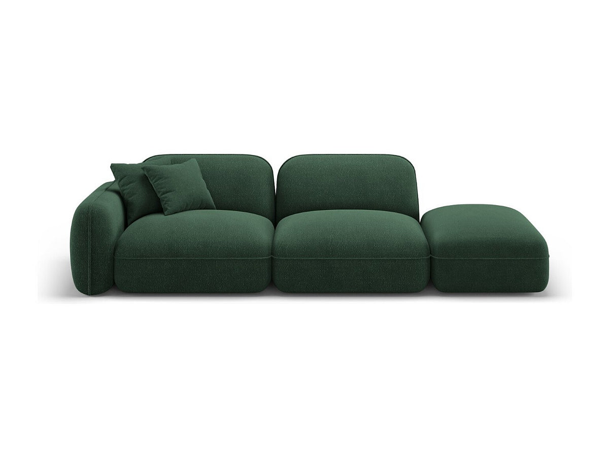 Canapé modulable 3 places vert velours