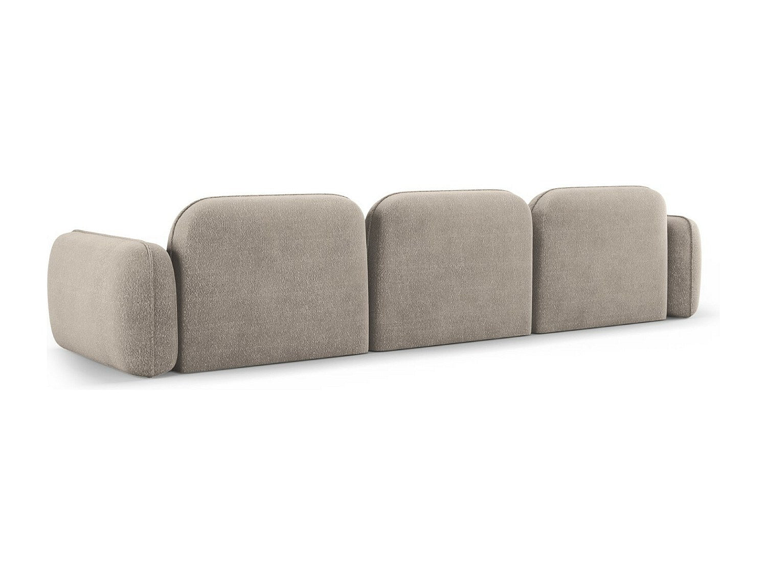Canapé modulable 4 places beige velours