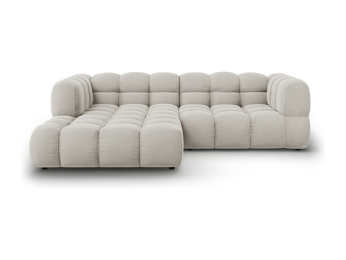 Canapé modulable 3 places beige velours