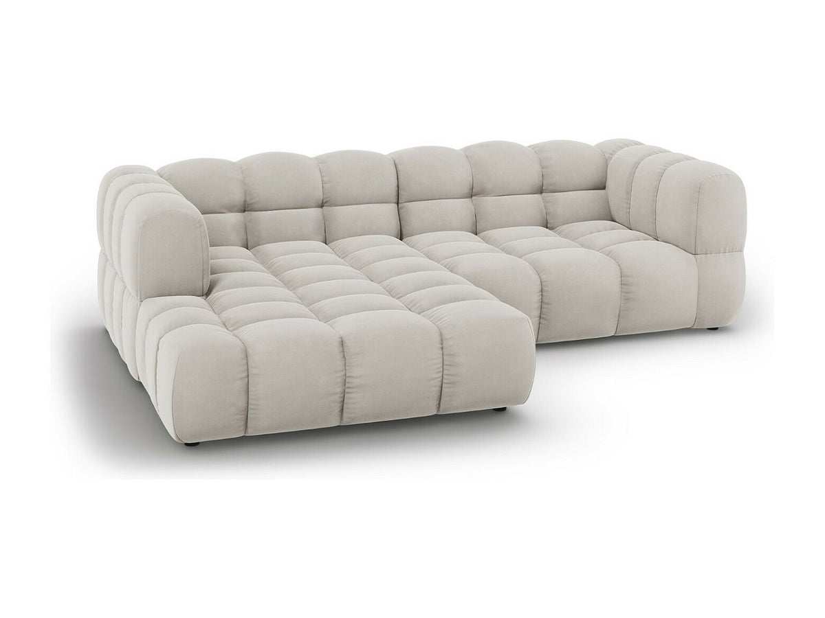Canapé modulable 3 places beige velours