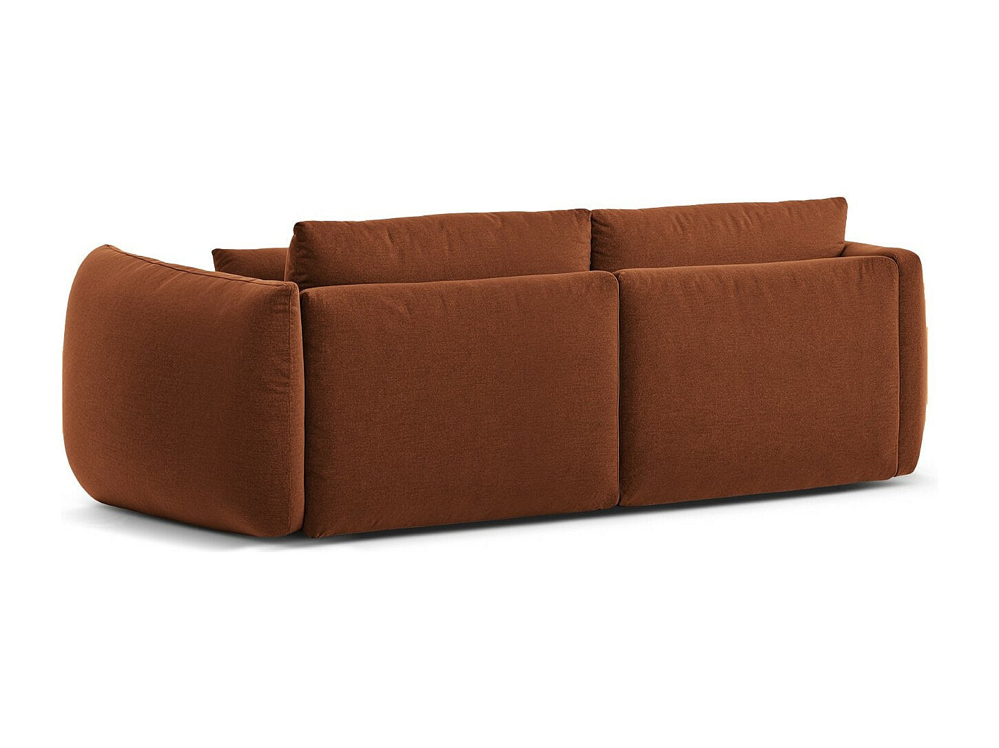 Canapé modulable 3 places orange tissu