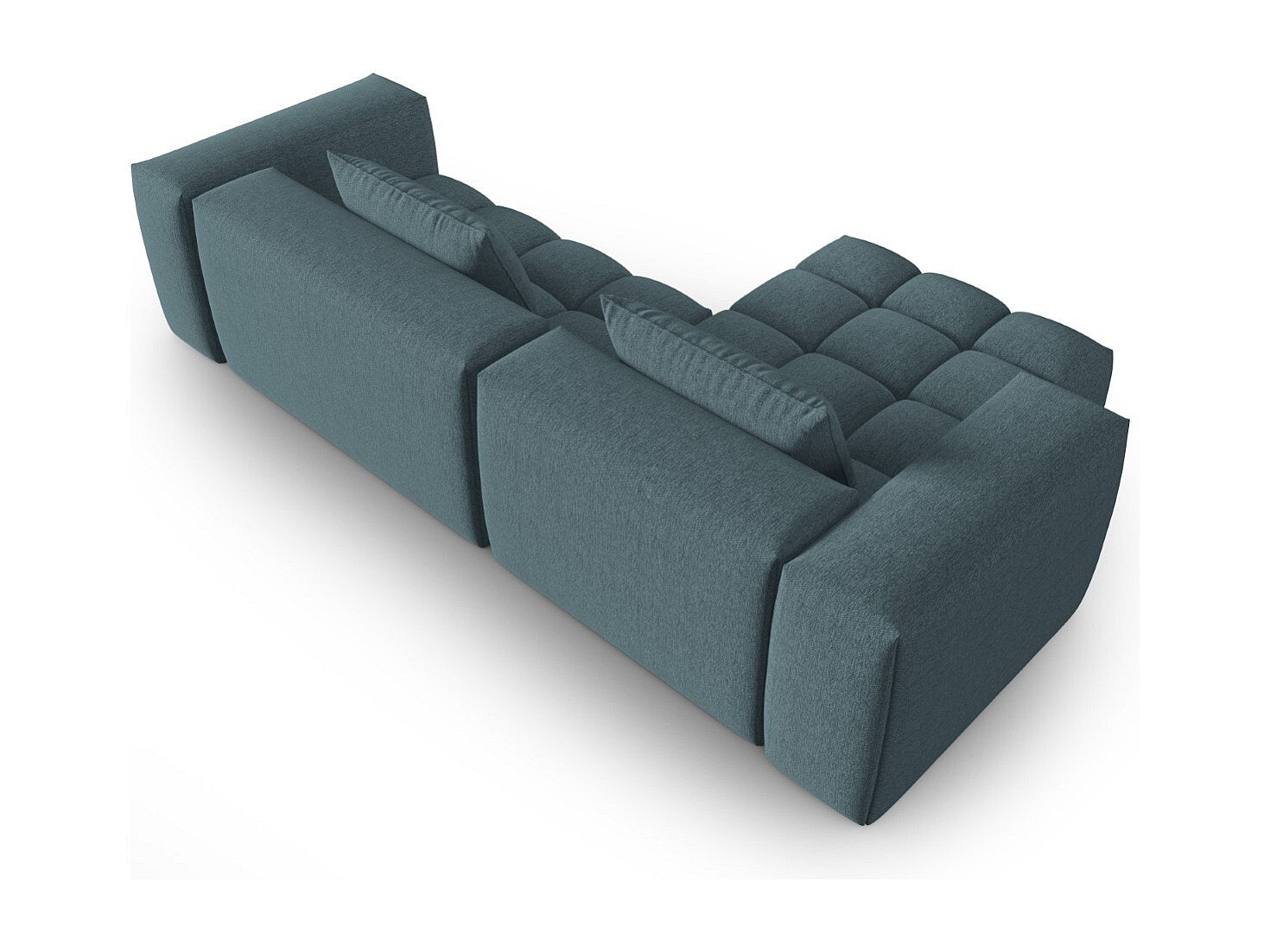 Canapé modulable 3 places bleu tissu
