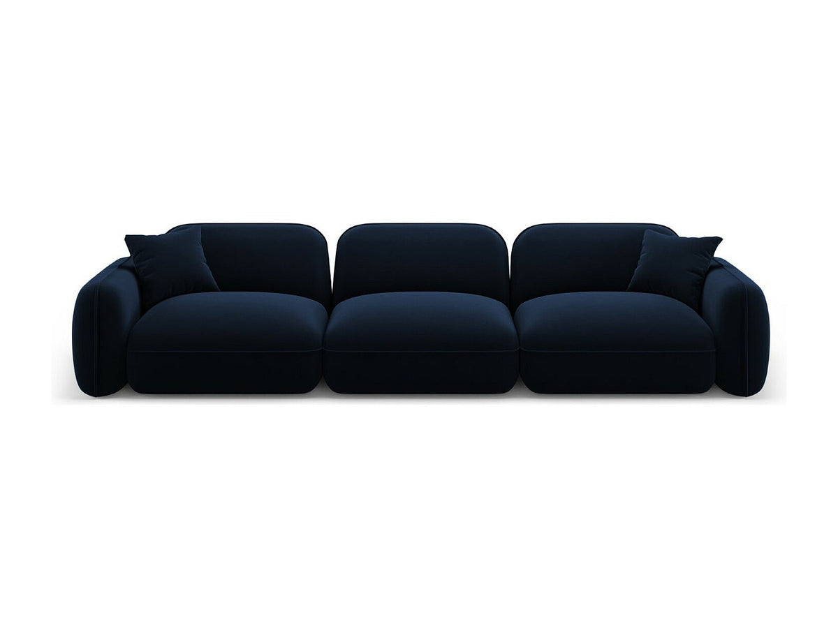 Canapé modulable 4 places bleu velours