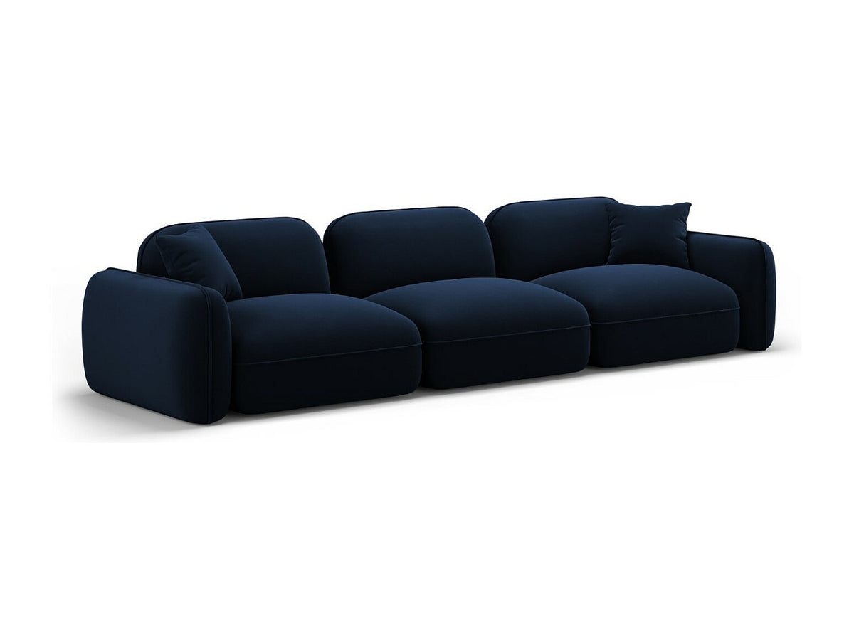 Canapé modulable 4 places bleu velours