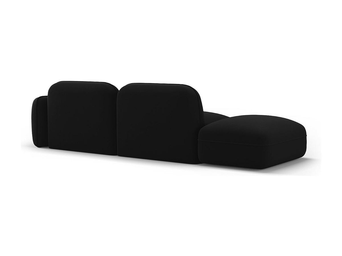 Canapé modulable 3 places noir velours