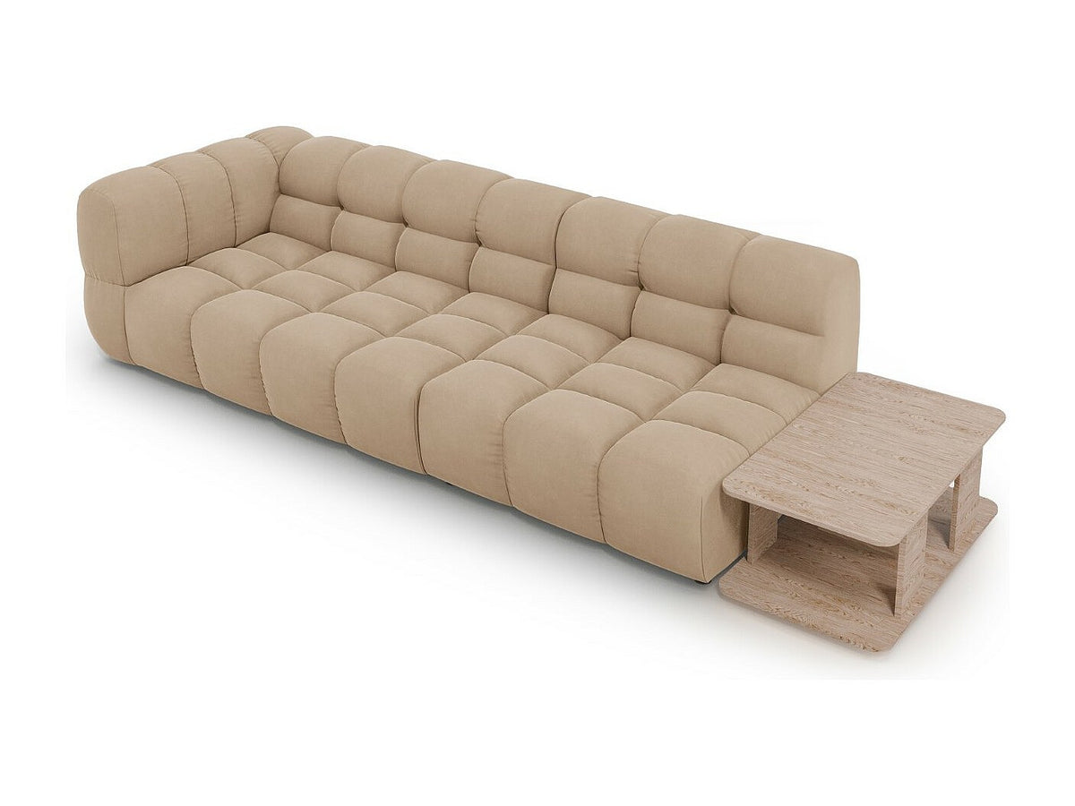 Canapé modulable 4 places marron velours