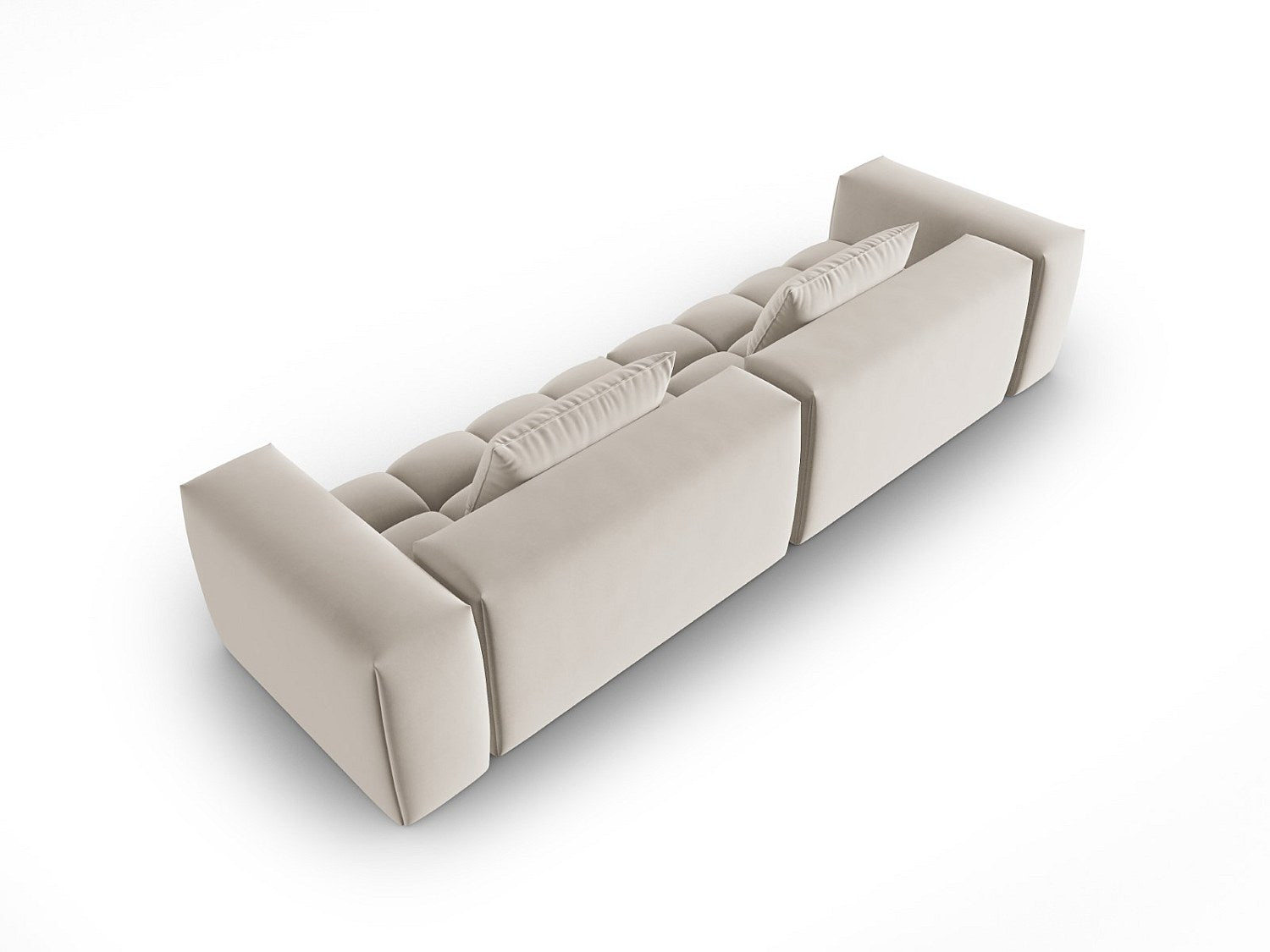 Canapé modulable 5 places blanc velours
