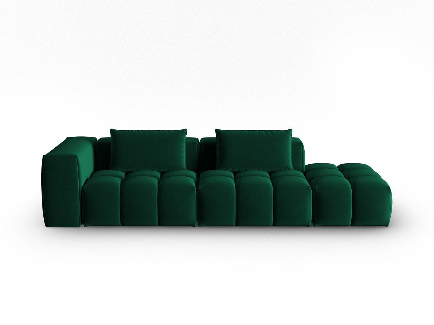 Canapé modulable 3 places vert velours