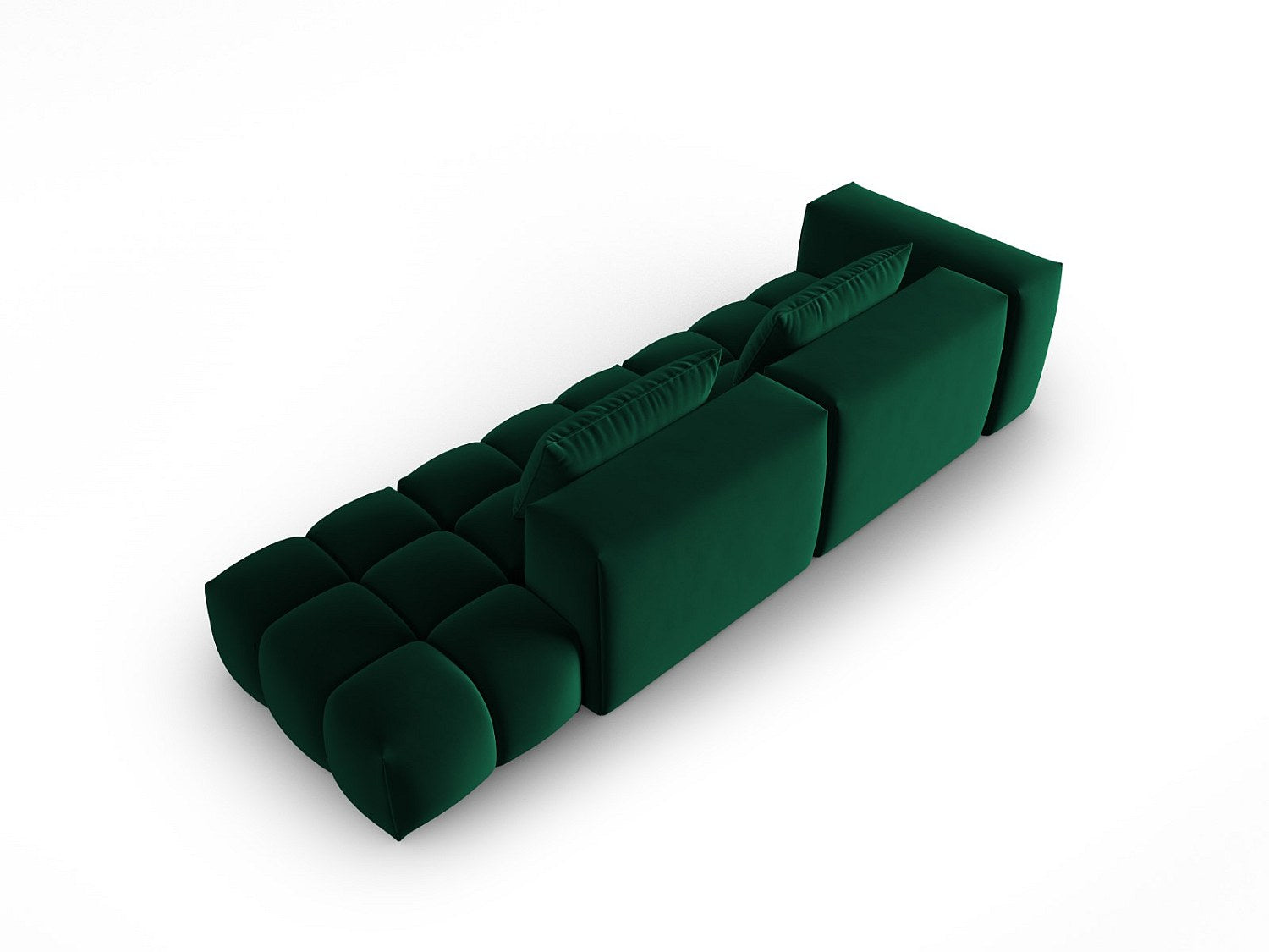 Canapé modulable 3 places vert velours