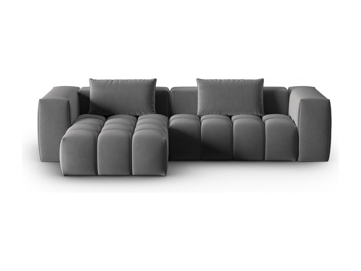 Canapé modulable 3 places gris velours