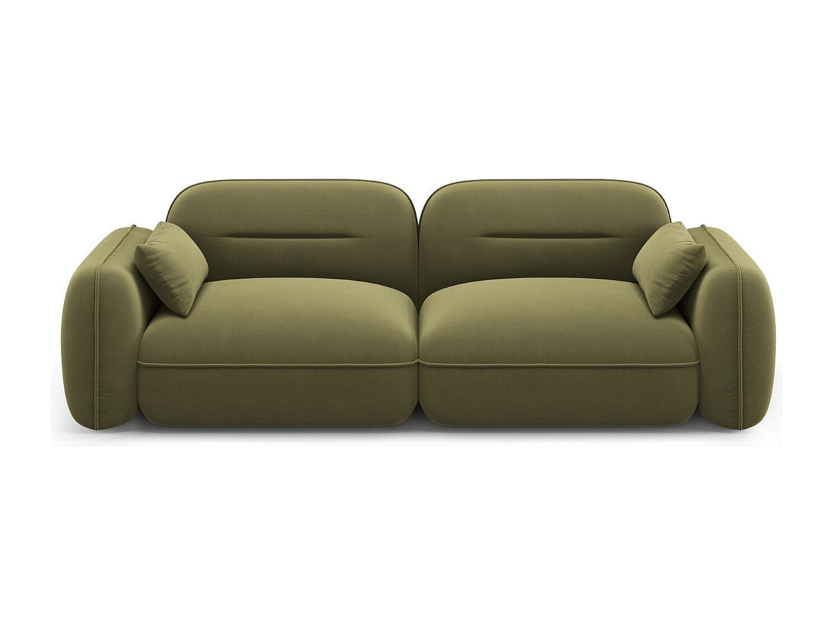 Canapé modulable 3 places vert velours